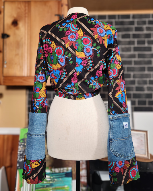 "Psychedelic" Wrap Blouse