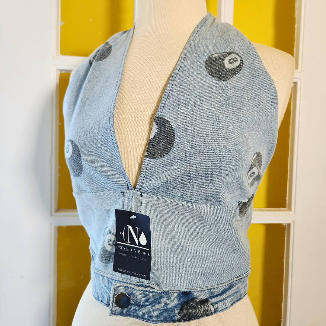 "8 Ball" Halter Top