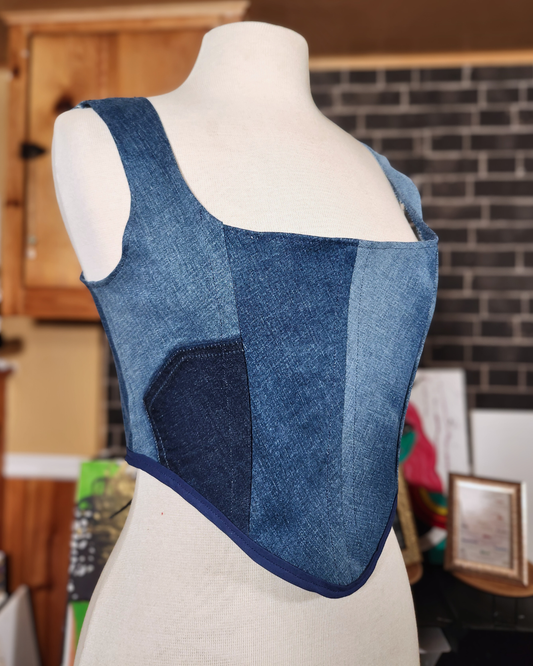"Veronica" Denim Corset