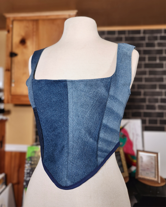 "Veronica" Denim Corset