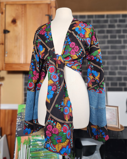 "Psychedelic" Wrap Blouse