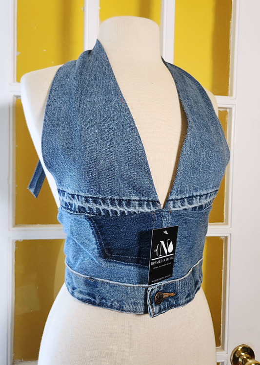 "Karla" Denim Halter