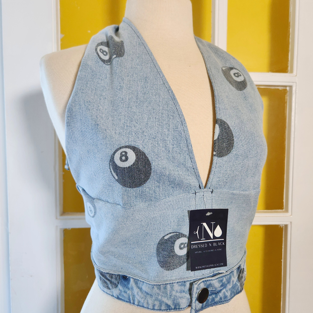 "8 Ball" Halter Top