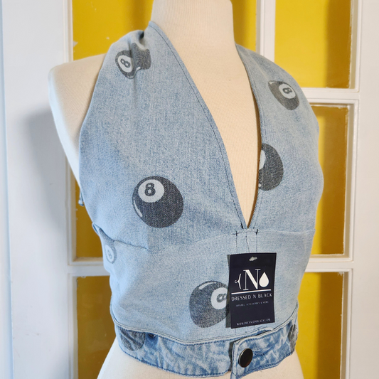 "8 Ball" Halter Top