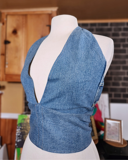 "Evelyn" Denim Halter