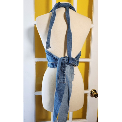 "Foxy" Denim Halter (L)