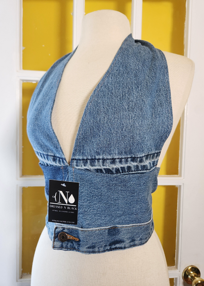 "Karla" Denim Halter