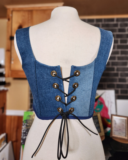 "Veronica" Denim Corset
