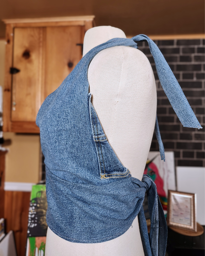 "Evelyn" Denim Halter