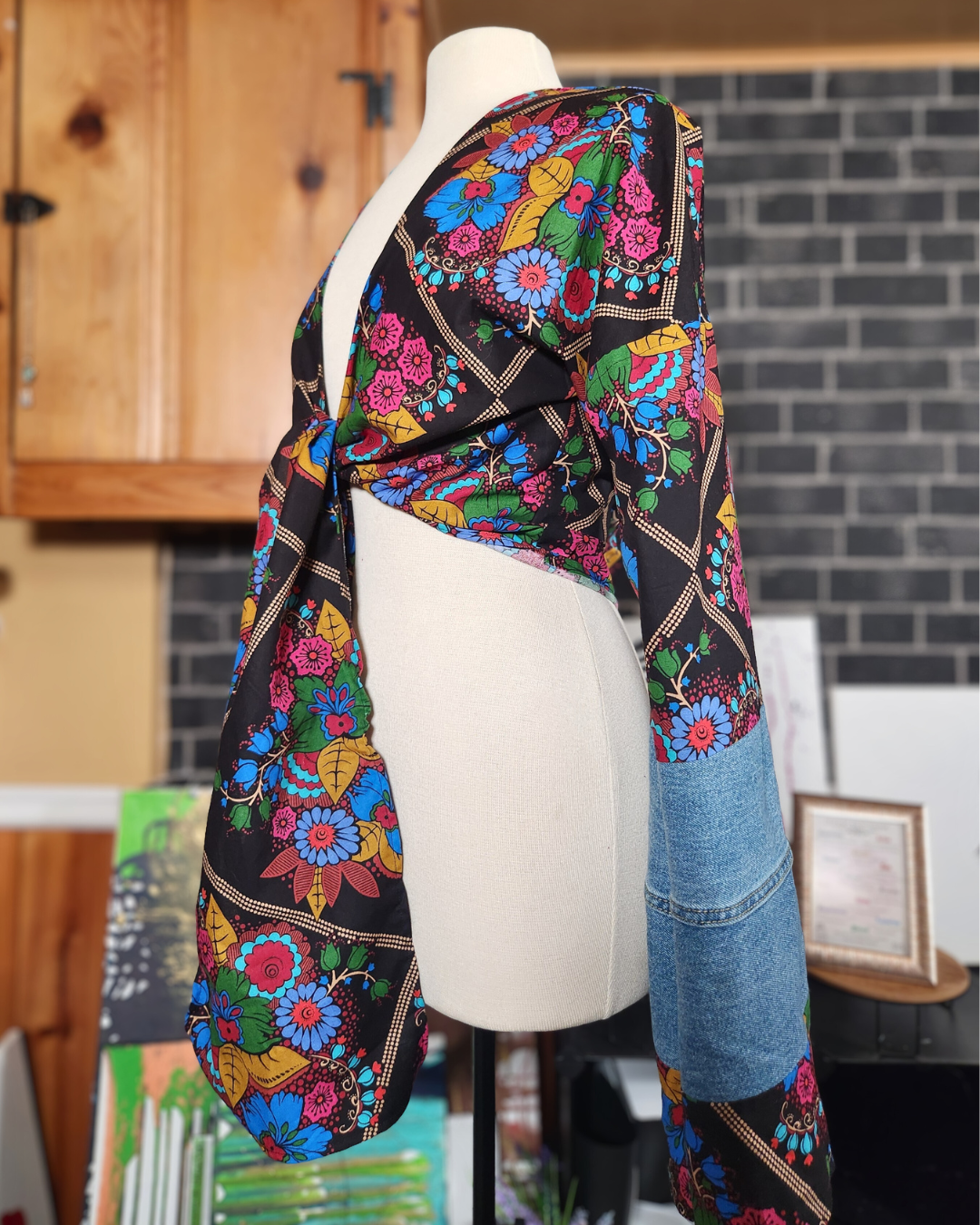 "Psychedelic" Wrap Blouse
