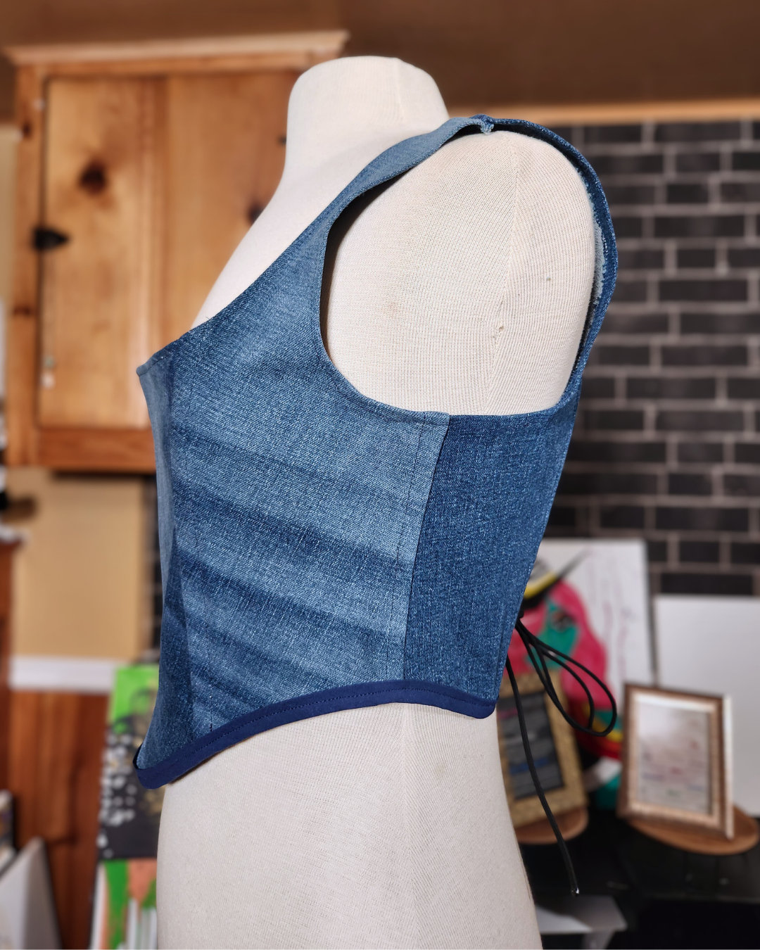 "Veronica" Denim Corset